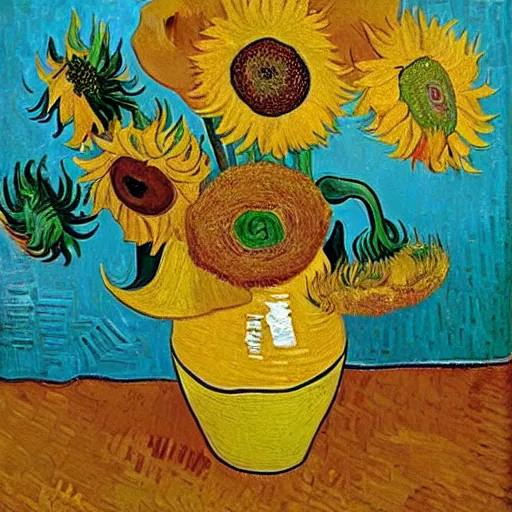 Prompt: sunflowers by van gogh