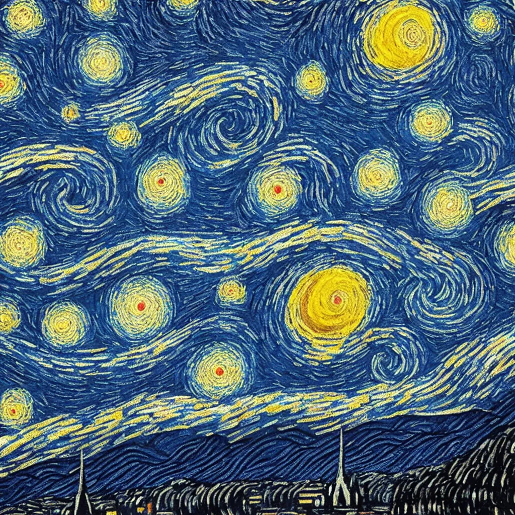 Prompt: starry night texture art, 4k