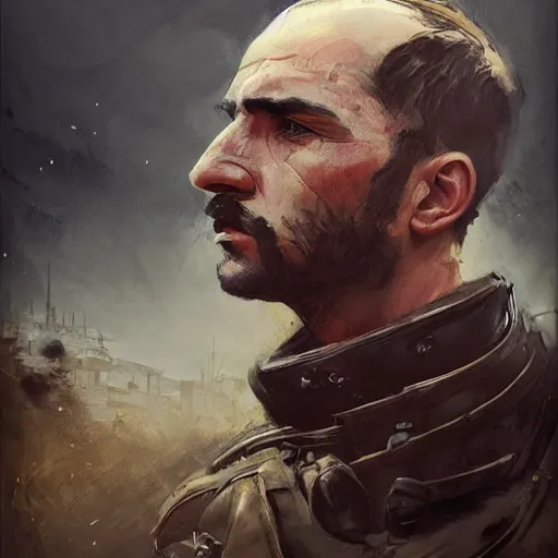 Prompt: portrait of a spanish war hero juan martin diez, colourised, face portrait, epic, tragic, military art, fantasy, dieselpunk, hd shot, digital portrait, beautiful, artstation, comic style, by artgerm, guy denning, jakub rozalski, magali villeneuve and charlie bowater