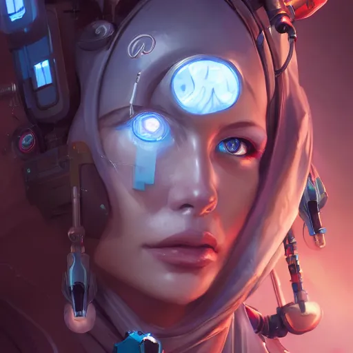 Image similar to a portrait of a beautiful cybernetic nurse, cyberpunk concept art by pete mohrbacher and wlop and artgerm and josan gonzales, digital art, highly detailed, intricate, sci-fi, sharp focus, Trending on Artstation HQ, deviantart, unreal engine 5, 4K UHD image