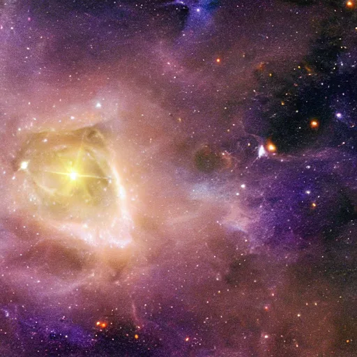 Prompt: A caracal in a space nebula