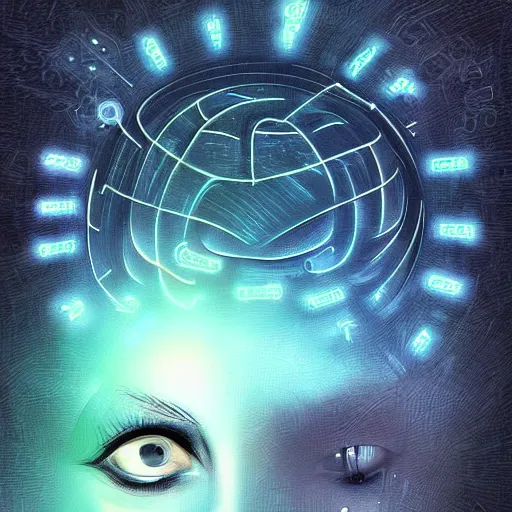 Image similar to Human mind is more powerful than anything out there, digital art