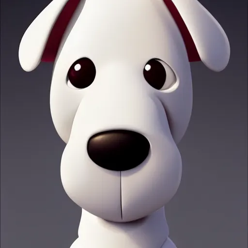 Image similar to brian griffin, from family guy, hyperrealism, octane render, 8 k, high resolution, art by artgerm