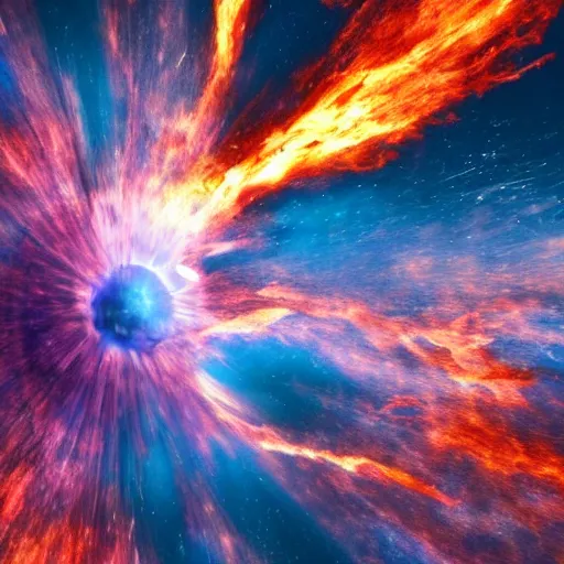 Prompt: exploding supernova, insanely detailed, 4 k, awe - inspiring