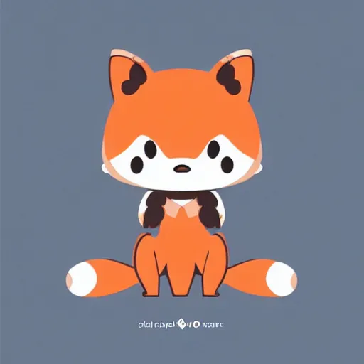Prompt: new Sanrio character concept of a cute cartoon fox