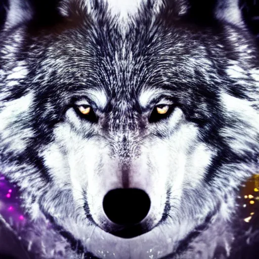 Image similar to portrait of wolf animal with cyberpunk gogles, realistic style of cyberpunk, editorial photography, neons, blade runner, futuristic style, bokeh and depth of field, award winning, establishing shot