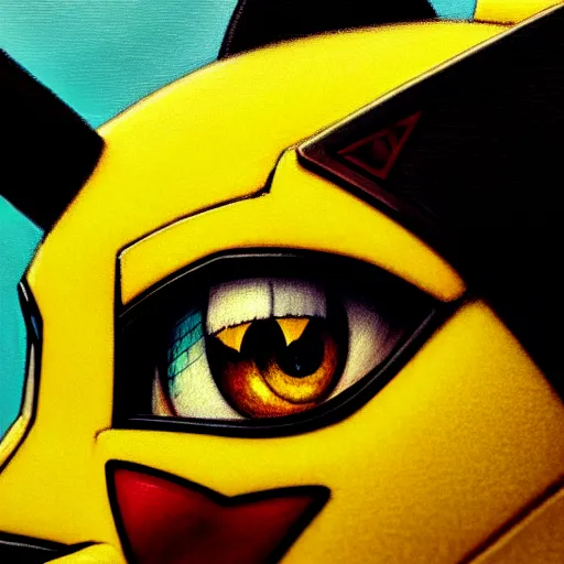 Prompt: close up portrait of the elegantly beautiful, sophisticated, pikachu gundam. intricate eye detail focus, baroque, batik, by norman rockwell, range murata jeremy lipking, trending on pinterest, vivid 8 k, sharp depth of field, pristine global illumination, smooth, 3 d.