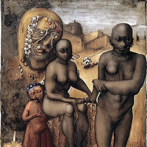 Image similar to haitian voodoo by leonardo da vinci