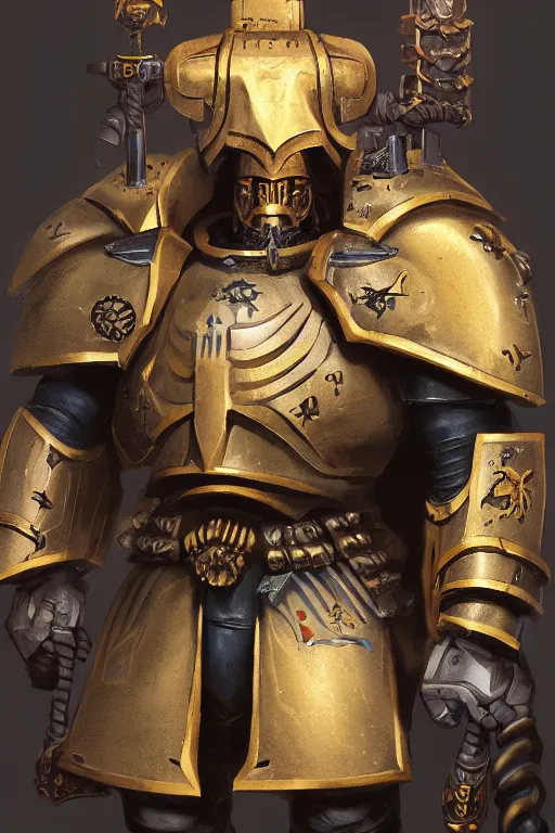 Image similar to armor portrait heros warhammer 4 0 k horus heresy fanart - the primarchs emperor by johannes helgeson animated with vfx concept artist & illustrator global illumination ray tracing hdr fanart arstation zbrush central hardmesh 8 k octane renderer comics stylized