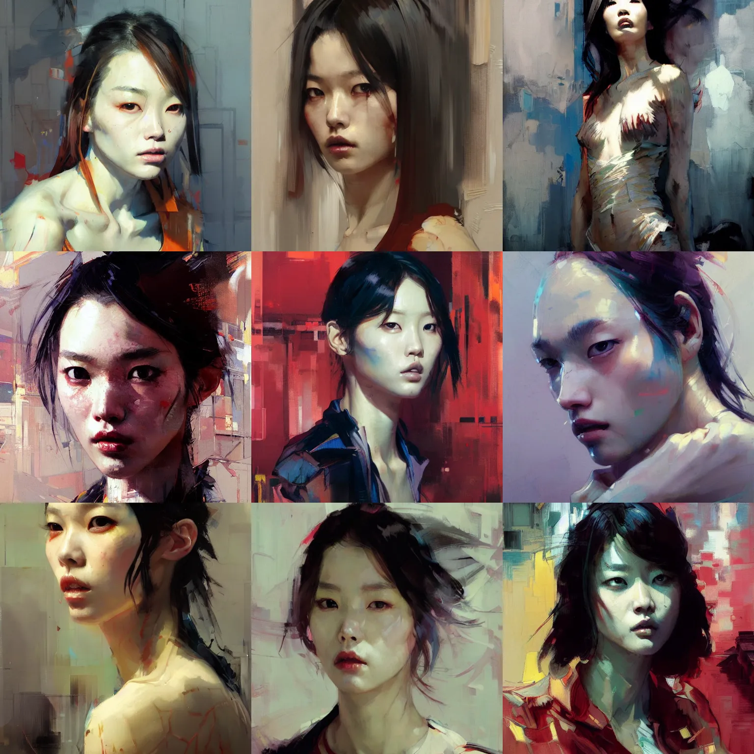 Prompt: lee jin - eun by greg rutkowski, jeremy mann, francoise nielly, van gogh, ross tran, rule of thirds, seductive look, beautiful