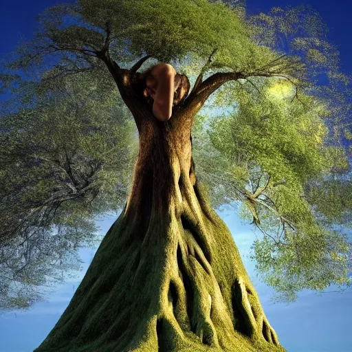 Image similar to tree shaped as a human