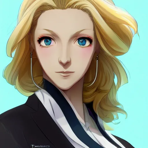 Image similar to portrait of skyler white, anime fantasy illustration by tomoyuki yamasaki, kyoto studio, madhouse, ufotable, comixwave films, trending on artstation