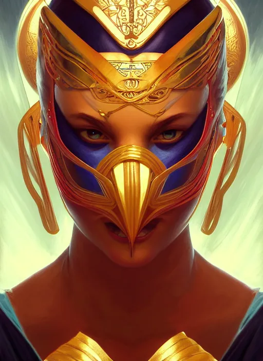 Image similar to symmetry!! portrait of vega with mask, street fighter iv, global illumination!! intricate, elegant, highly detailed, digital painting, artstation, concept art, smooth, sharp focus, illustration, art by artgerm and greg rutkowski and alphonse mucha