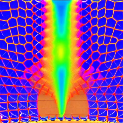 Image similar to a Fluid Simulation of a space shuttle, large eddies, Colourful, CFD , Multiphase flow, hexagonal mesh