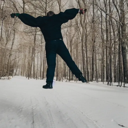Image similar to pov of falling man, sleeves showing