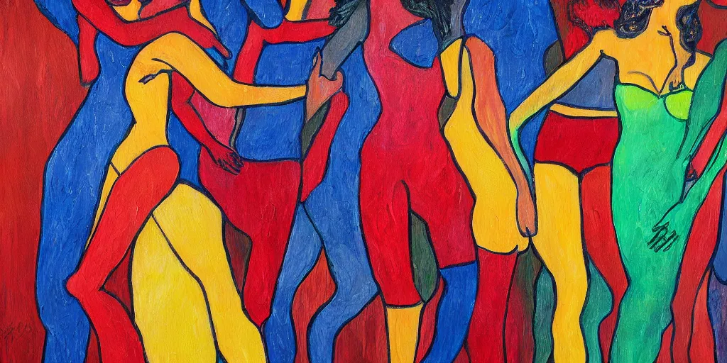 Prompt: detailed painting of polyamory