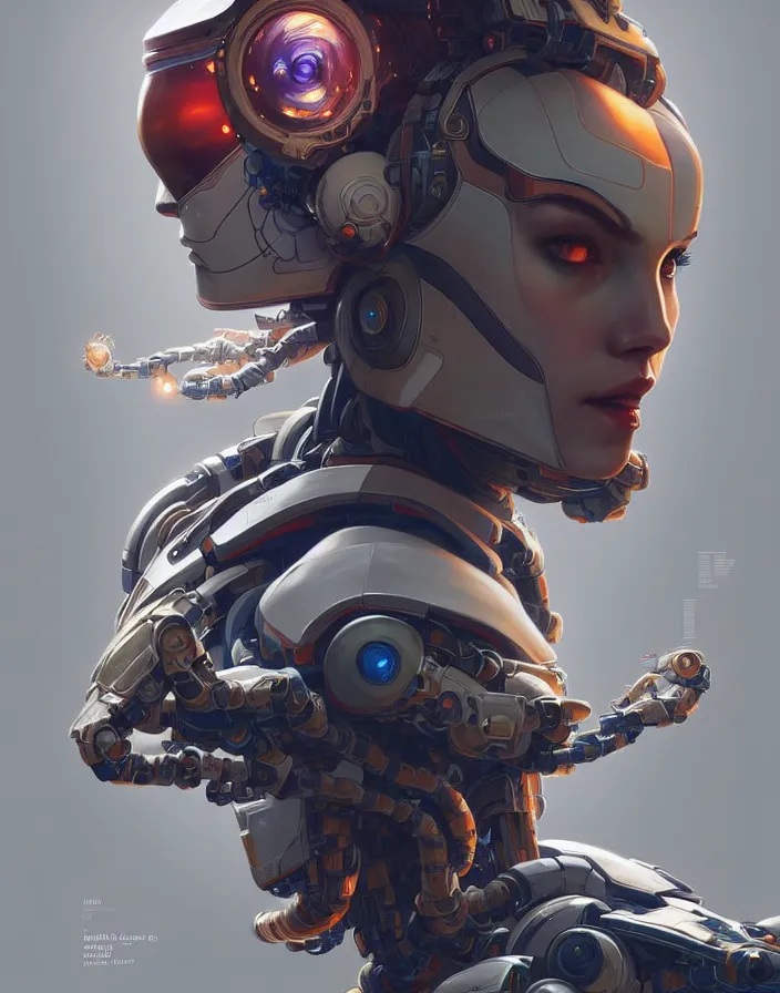 Image similar to symmetry!! portrait of a robot astronaut, floral! horizon zero dawn machine, intricate, elegant, highly detailed, digital painting, artstation, concept art, smooth, sharp focus, illustration, art by artgerm and greg rutkowski and alphonse mucha, 8 k