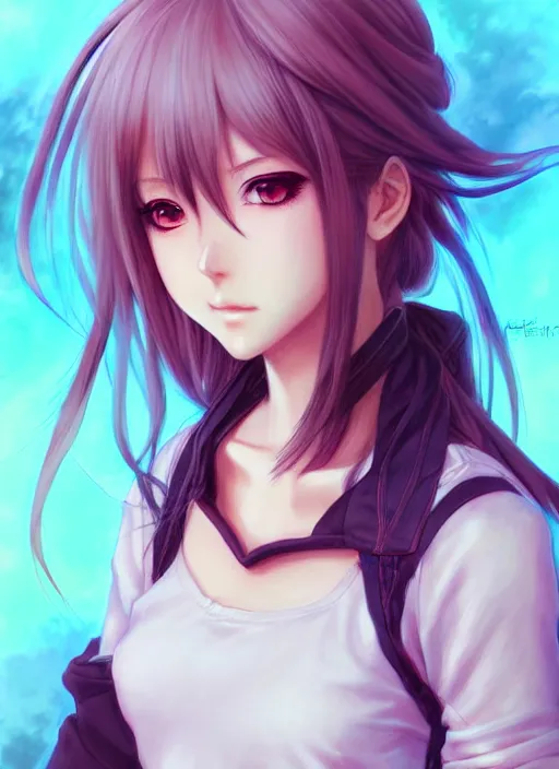 Image similar to portrait of beautiful young anime girl, cute-fine-face, pretty face, realistic shaded Perfect face, fine details. Anime, final fantasy, highly detailed, artstation, illustration, art by Kelsey Beckett