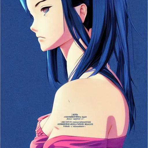 Prompt: manga girl in a blue dress, fine - face, megan fox, realistic shaded perfect face, fine details. anime. realistic shaded lighting poster by ilya kuvshinov katsuhiro otomo ghost - in - the - shell, magali villeneuve, artgerm, jeremy lipkin and michael garmash and rob rey