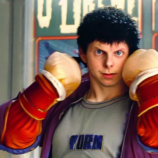 Image similar to Michael Cera staring as Ryu in the Street Fighter 2024 movie