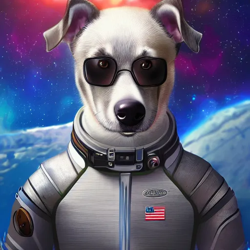 Image similar to dogs in space, digital art, trending on artstation, cinematic