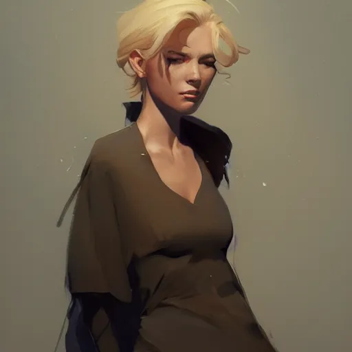 Prompt: a beautiful portrait of a fashion lady by greg rutkowski and adam hughes trending on artstation