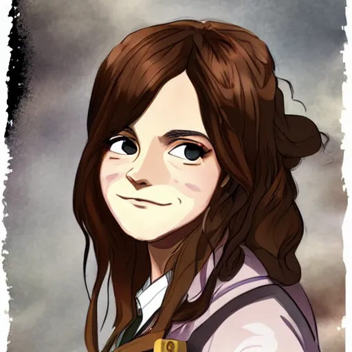 Image similar to emma watson as hermione granger as an anime character