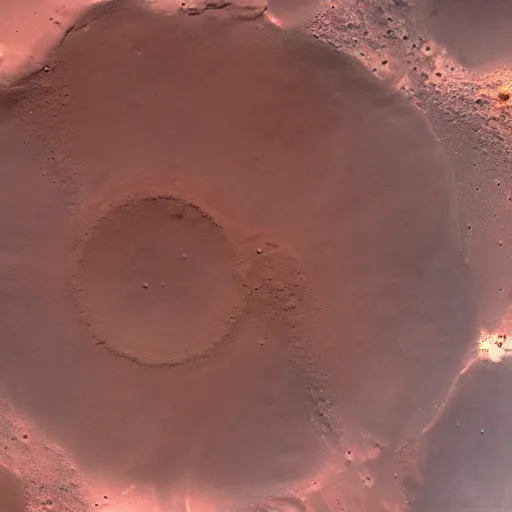 Image similar to Korolev city inside of Korolev crater on Mars, satellite view