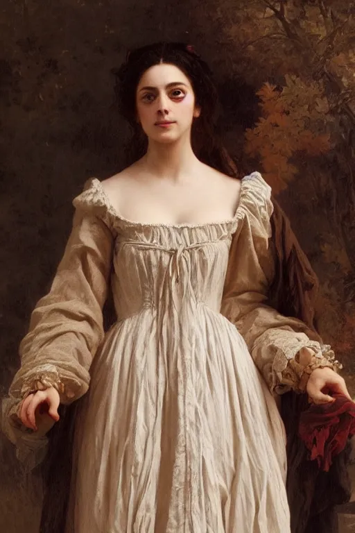 Prompt: 1700s kaya scodelario, traditional corsican, intricate, robe à la française, highly detailed, artstation, illustration, jurgens, rutkowski, bouguereau,