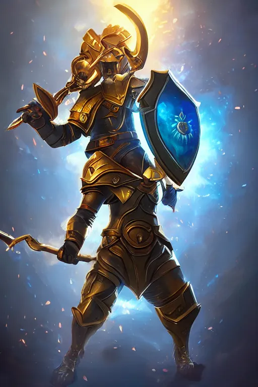 Image similar to shield fantasy epic legends game icon stylized digital illustration radiating a glowing aura global illumination ray tracing hdr fanart arstation by ian pesty and katarzyna da „ bek - chmiel