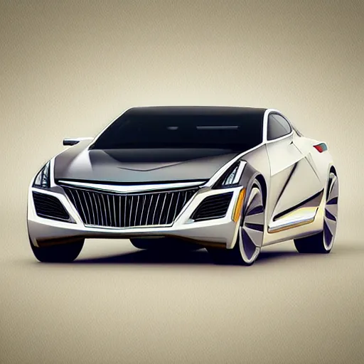 Image similar to ultra modern eldorado biarritz cadillac detailed intricate digital illustration, concept car, sharp, smooth, editorial photograph, sleek design, electric vehicle, simple composition with blank background and sharp focus