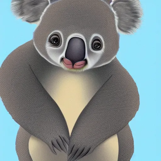 Prompt: portrait of a drunk koala, award winning art, nft - style art, cartoon, detailed