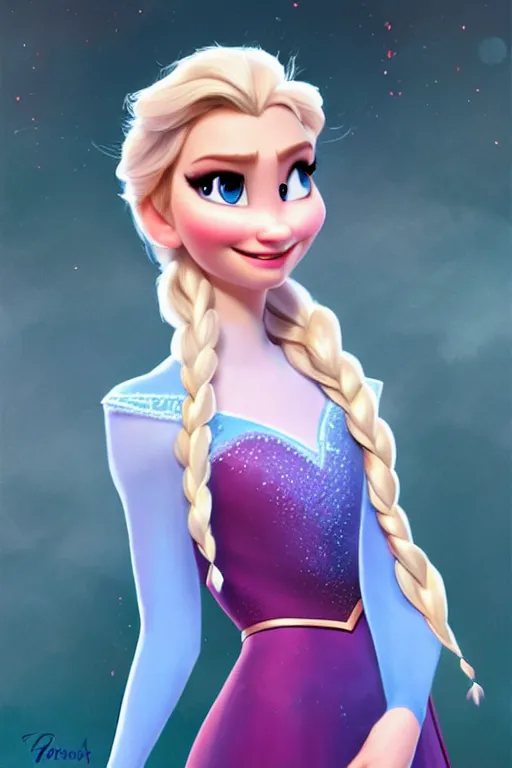 Image similar to elsa from frozen cosplaying as super mario, highly detailed, digital painting, artstation, concept art, smooth, sharp focus, elegant, illustration, unreal engine 5, 8 k, art by artgerm and greg rutkowski and edgar maxence