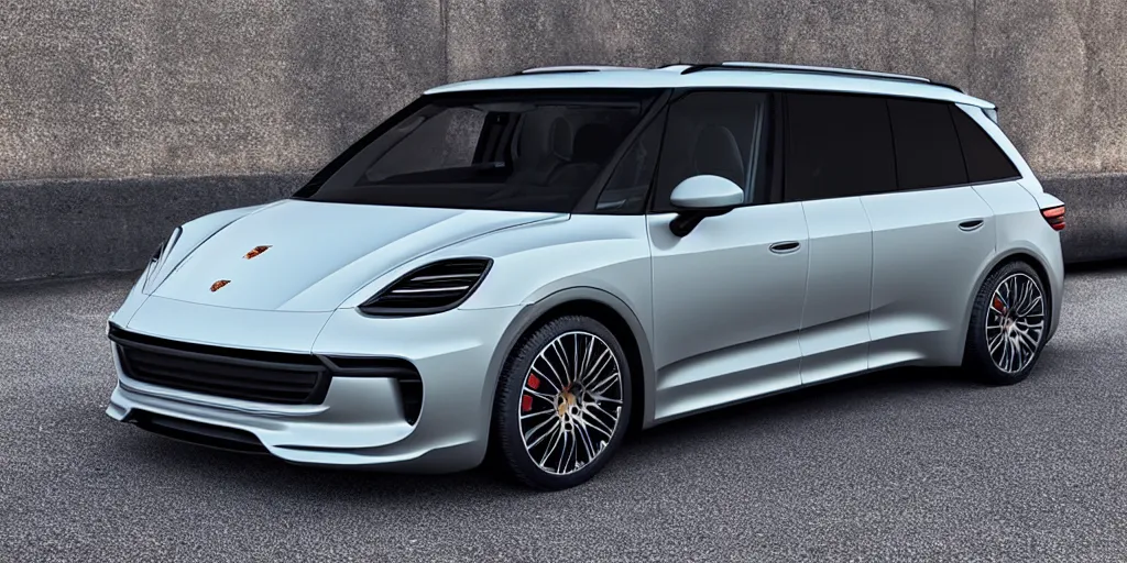 Image similar to “2021 Porsche Minivan, ultra realistic, 4K, high detail”