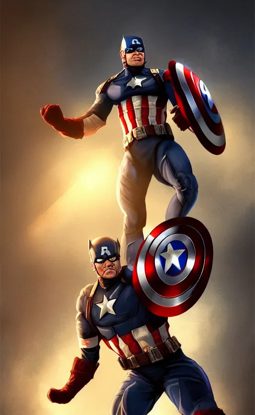 Image similar to cat as captain america, dynamic lighting, cinematic, ultra detailed, trending on art station, stunning visuals, creative, fantasy concept art