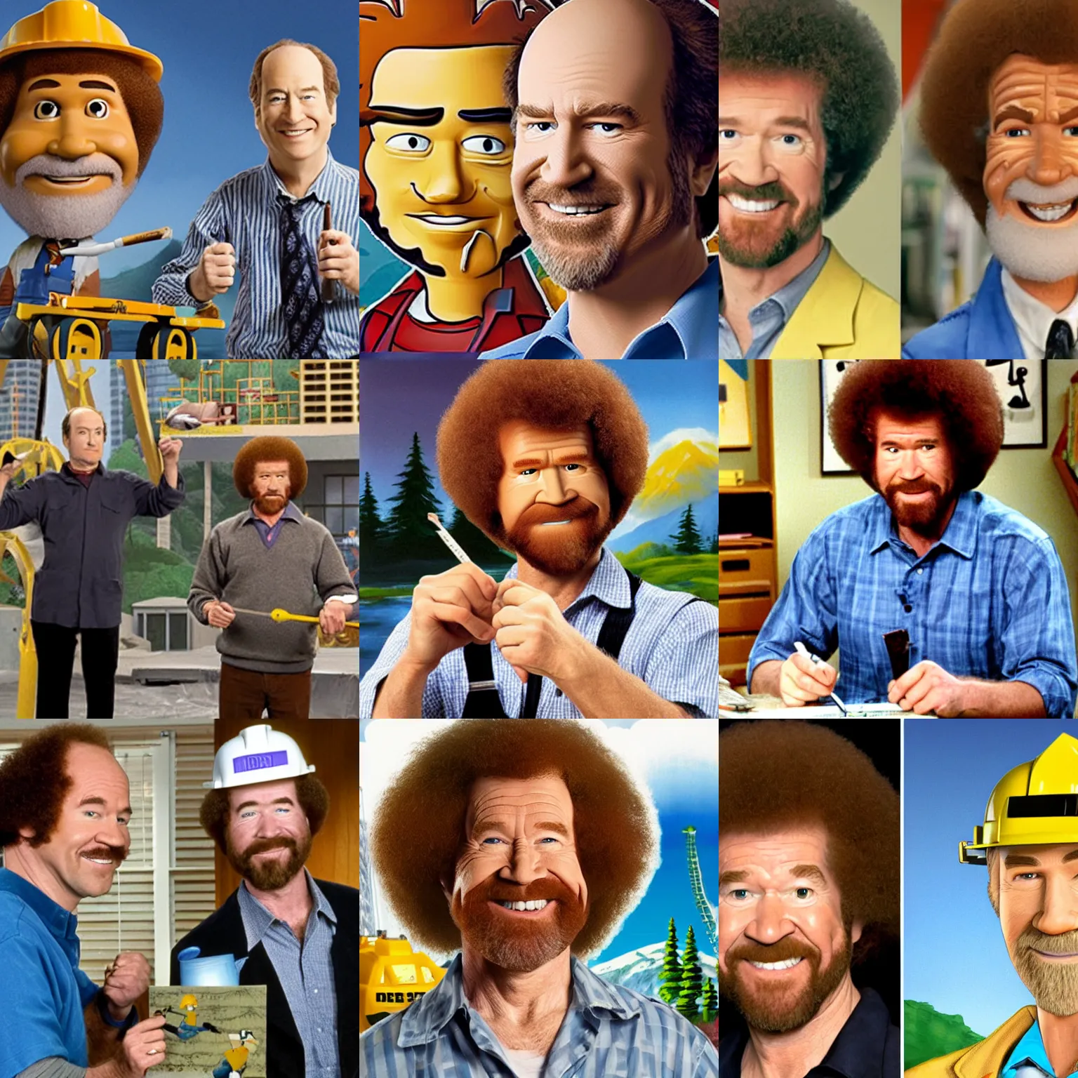 Prompt: Bob Ross, Bob Odenkirk, Bob The Builder