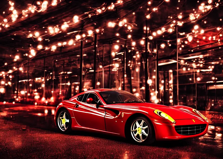 Prompt: flash mcqueen as a ferrari 599 gtb, by Brandon Woelfel, maximum realism, maximum detail, Cinematic lighting