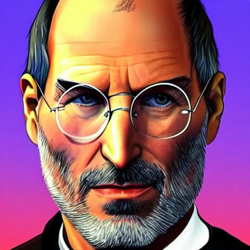 Image similar to steve jobs as a gta v cover art