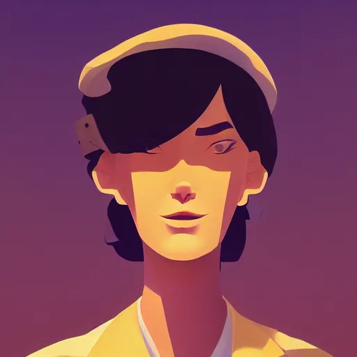 Image similar to face icon stylized minimalist casablanca, loftis, cory behance hd by jesper ejsing, by rhads, makoto shinkai and lois van baarle, ilya kuvshinov, rossdraws global illumination