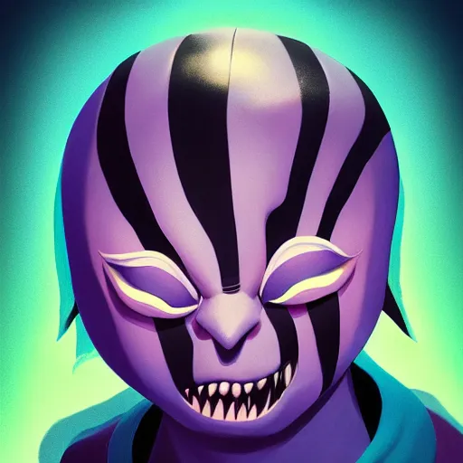 Image similar to face icon stylized minimalist beetlejuice, loftis, cory behance hd by jesper ejsing, by rhads, makoto shinkai and lois van baarle, ilya kuvshinov, rossdraws global illumination