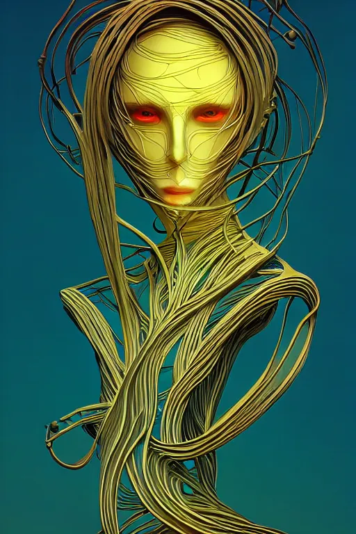 Image similar to ai art is souless, dead, phantom, dreary, dramatic, fluid, golden ratio, artstation, moebius + loish, hd, long vines