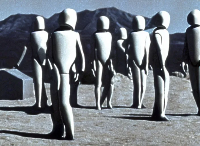 Prompt: scene from the 1 9 8 1 science fiction film the day the earth stood still