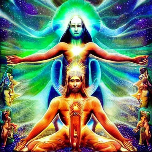 Image similar to The true reality hides behind closed eyes United The Divine Trinity of Mind ,space & time 4k very intriguing Sapiential Divine Artificial imagination and Symmetry