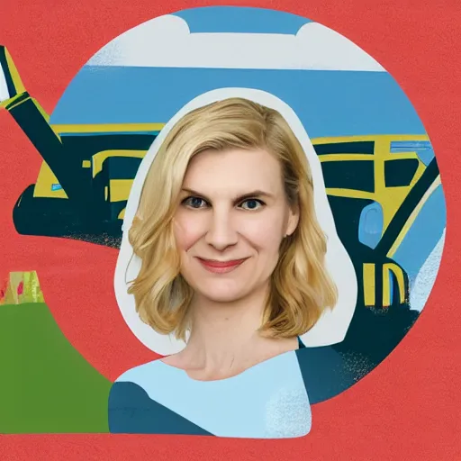 Image similar to kim wexler, flat illustration