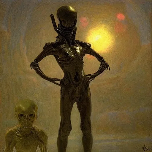 Image similar to alien by ilya repin