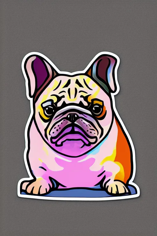 Image similar to Portrait of a bi chungus pug, sticker, colorful, illustration, highly detailed, simple, smooth and clean vector curves, no jagged lines, vector art, smooth