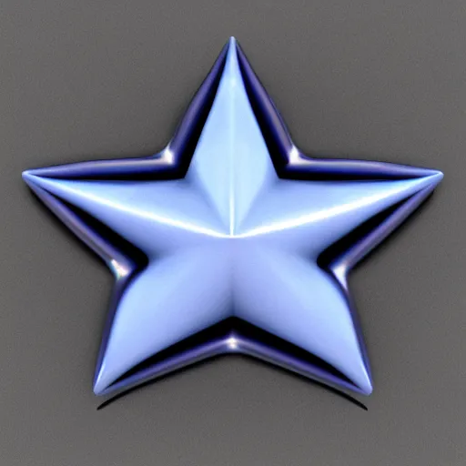 Image similar to dark blue ceramic star shape, 3 d render