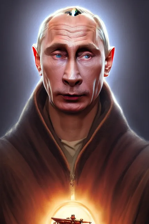 Prompt: vladimir putin as jar jar binks from star wars, realistic portrait, symmetrical, highly detailed, digital painting, artstation, concept art, smooth, sharp focus, illustration, cinematic lighting, art by artgerm and greg rutkowski and alphonse mucha