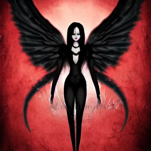 Image similar to vampiric angel, gothic