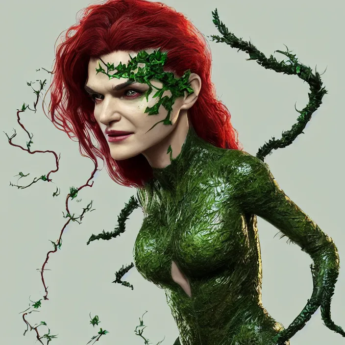 Image similar to portrait of Rachel Weisz as a Poison Ivy in Batman & Robin 1997. intricate artwork. by Tooth Wu, wlop, beeple, dan mumford. octane render, trending on artstation, greg rutkowski very coherent symmetrical artwork. cinematic, hyper realism, high detail, octane render, 8k